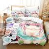 3D Anime Ayakashi Triangle Bedding Set Printed Bed Set With Pillowcase Bed Duvet Cover Soft Single Double Queen Super King Size