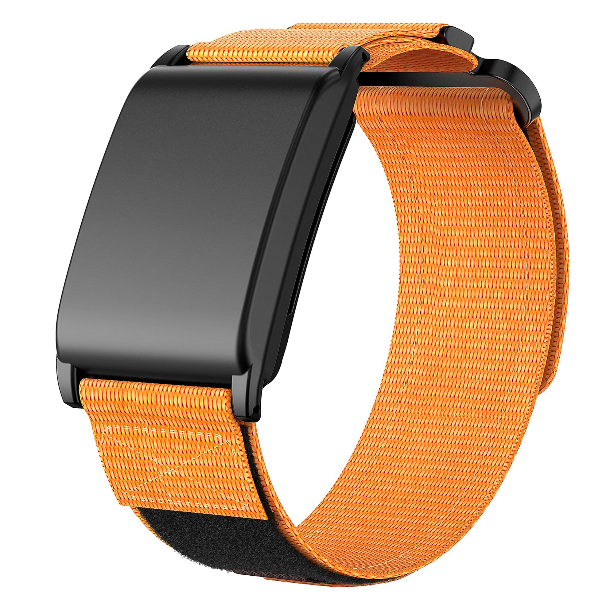 

For WHOOP 4.0 Magic Tape Band Stylish Nylon Wrist Strap with Protective Case Orange