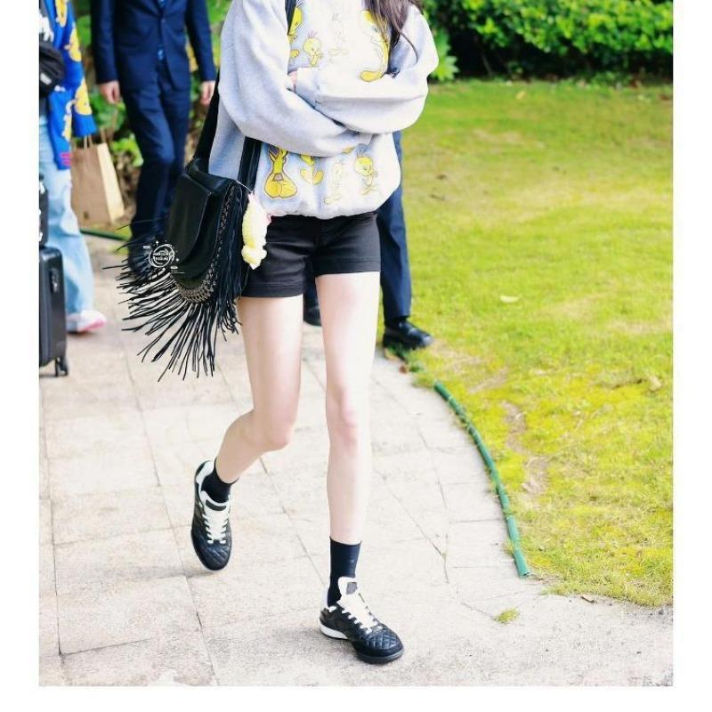 Sheepskin version~ rhombus tire cowhide lace-up casual sports shoes women's tide leather platform running shoes board shoes