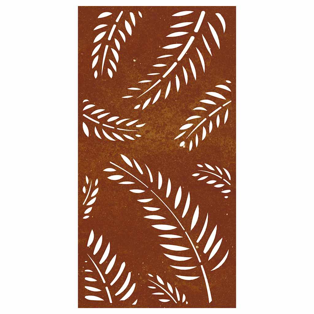Garden Wall Decoration 105x55 Cm Corten Steel Leaf Design