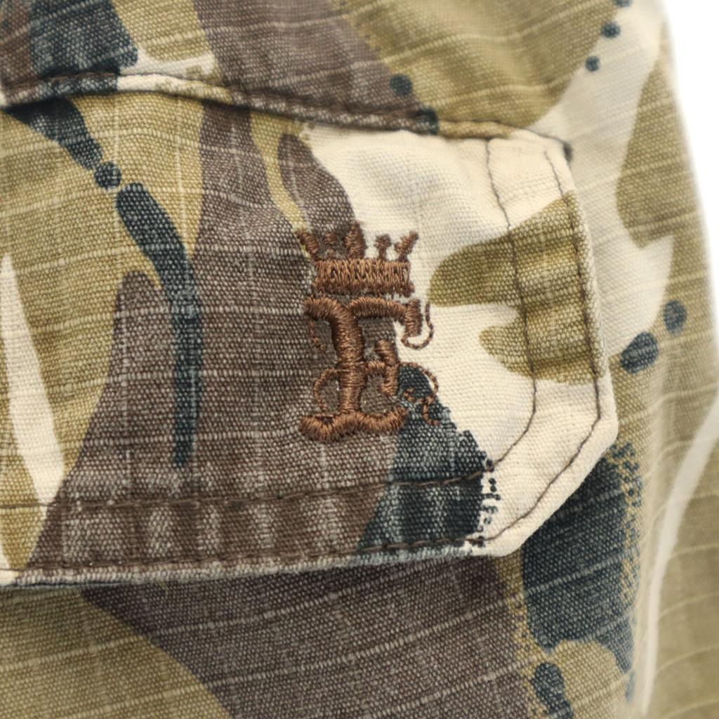 FUBU Camouflage Pattern Cargo Shorts L Beige THE COLLECTION Camouflage Men's Used