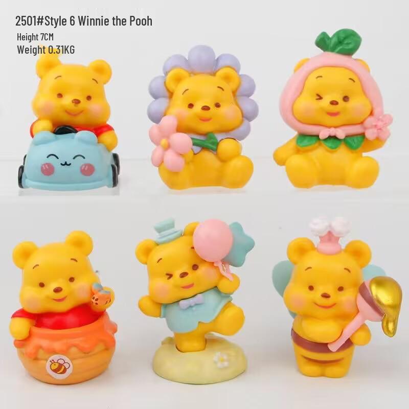 7 Rabbit Mori Bei Family Flocked Strawberry Beibei Labu Huang Xiao Xiong Toy Figures