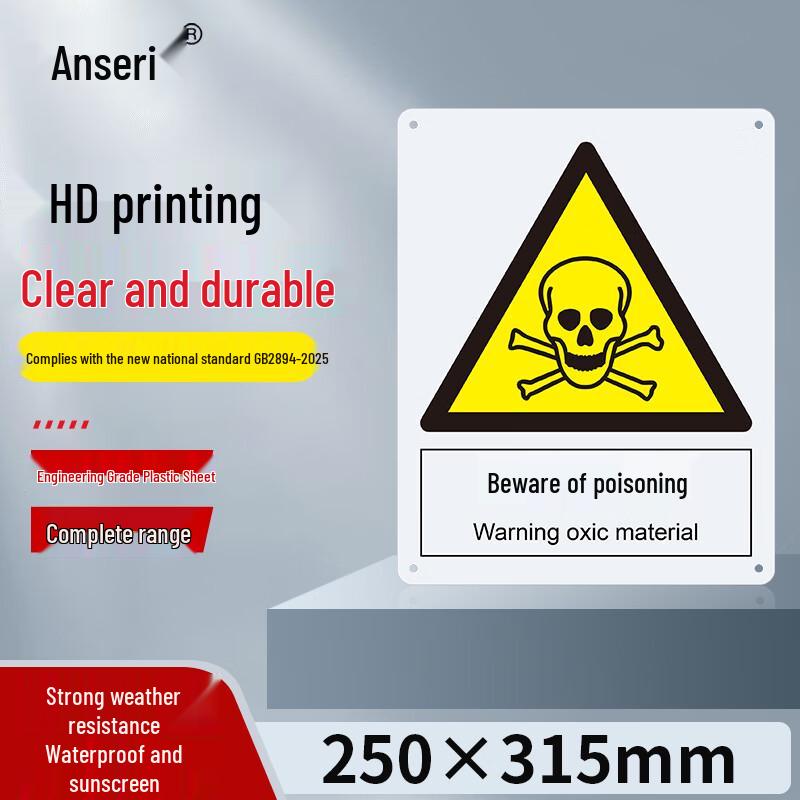 Anseri Beware of Poison Warning Sign