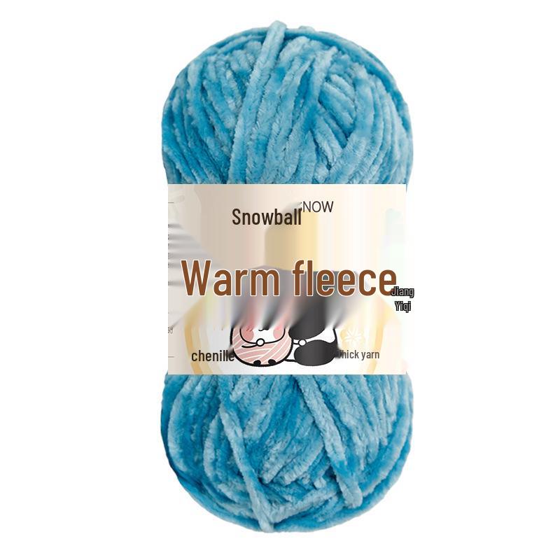 Jiate Snowball Chenille Yarn: Cozy, Thick, Fluffy Yarn for DIY Crochet, Gold Velvet Knit, Shoes, and Scarf Projects.