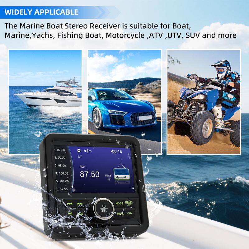 ZMFJH MP5 Digital Media Audio Player Bluetooth-compatible FM AM Marine Radio Boat Stereo Waterproof Player For Yacht ATV UTV