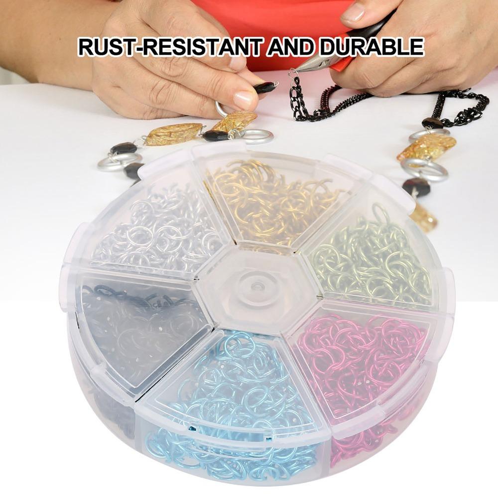 Plastic Box Jump Rings Multiple Colors Connector Ring Colorful Jewelry Findings  DIY Jewelry Craft