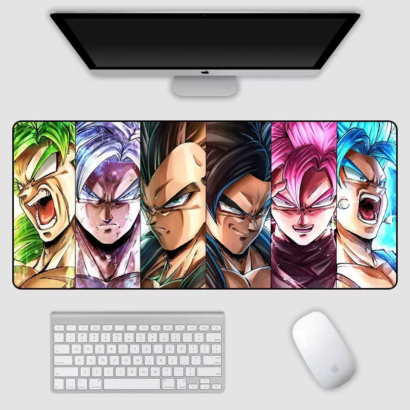 2026 Dragon Ball Leather Mouse Pad Son Goku Printing Pattern Large Size Game Gaming Keyboard Pad Boys Office Animation Non-slip Table Mat