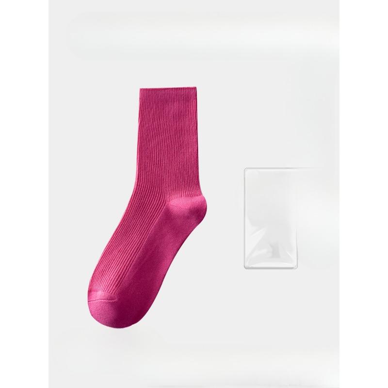 Female Spring and Autumn Color Boneless Deodorizing Sweat Absorbing Pile Socks