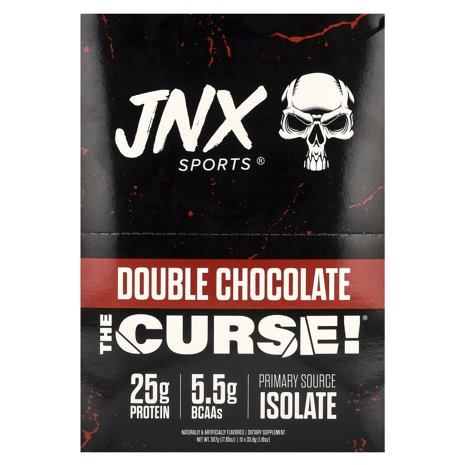 

JNX Sports, The Curse, Ultra Premium Whey, Double Chocolate, 15 packs, 1.19 oz (33.8 g) each