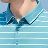 13% Mulberry Silk & Long-staple Cotton Summer Striped Polo Shirt