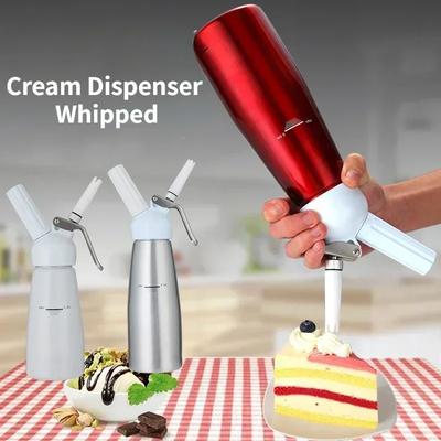 Dispensador de creme 250/500ml misturador de creme para mãos com bico de plástico decorativo para café, confeitaria, sobremesa, ferramentas e acessórios de decoração