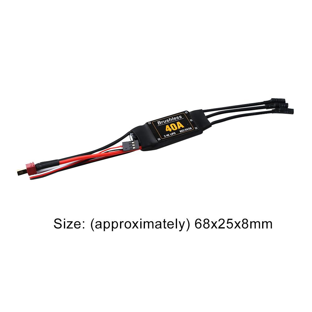40A Brushless Motor ESC with 3.5mm Plugs Electric Speed Controller DIY RC Toys Parts for RC Airplane Helicopter Drone
