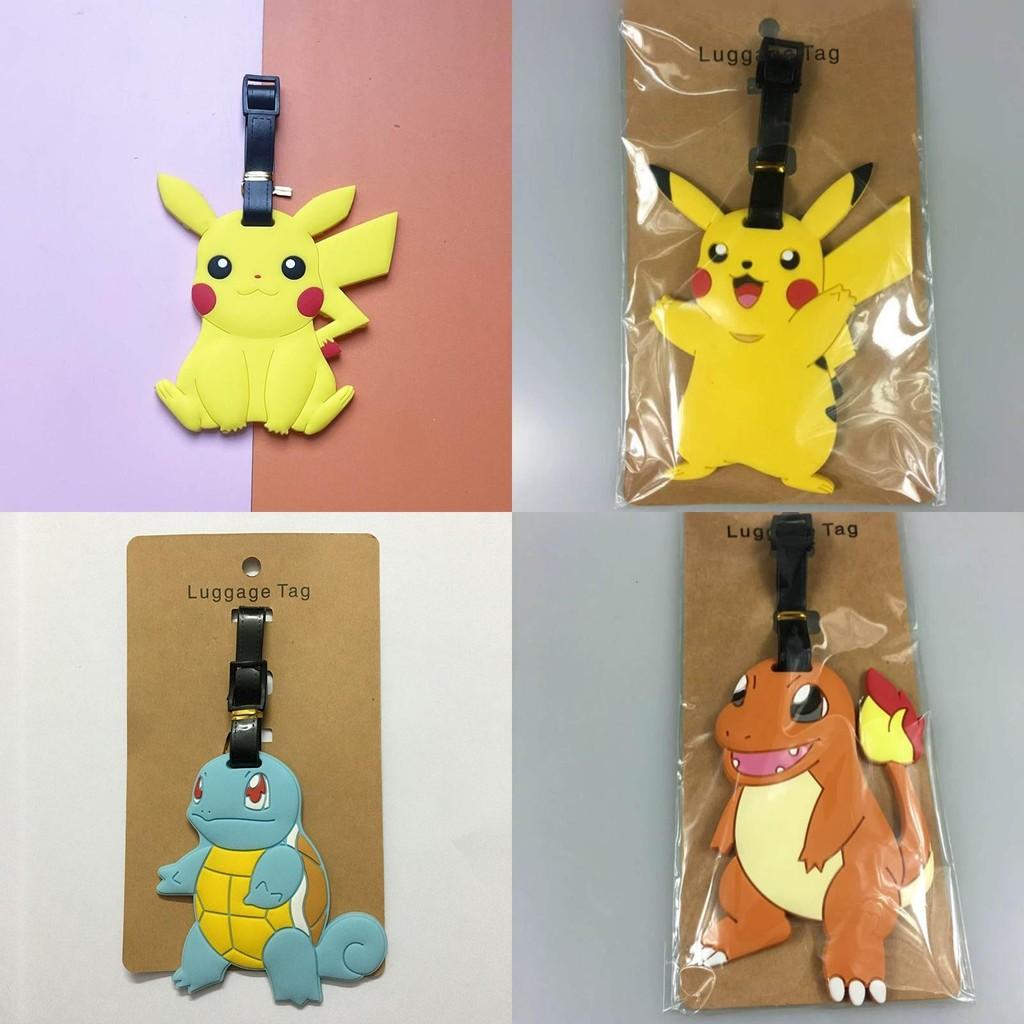 Pokemon Pikachu Charmander Squirtle Travel Luggage Tag Gengar Charmander Squirtle Silicone Travel Id Tag For Cruises
