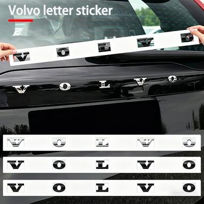 3D ABS Buchstaben Emblem Abzeichen Auto Kofferraum Heckklappe Logo Aufkleber für XC60 XC90 S60 S90 V60 V90 V40 S80 Auto Außen Zubehör
