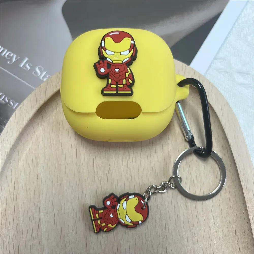 New For Anker Soundcore Liberty 4 NC Headphone Case Cartoon Silicone Blutooth Earbuds Charging Box Protective Shell With Keyring