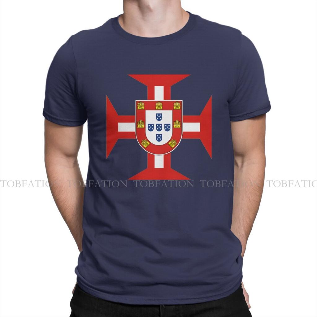 Portuguese Templar Cross With Shield TShirt For Male Knights Templar Tops Novelty T Shirt Soft Print Loose Creative Gift