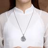 999 sterling silver Pisces water pendant men's and women's necklace new 2023 trendy personalized retro safety buckle