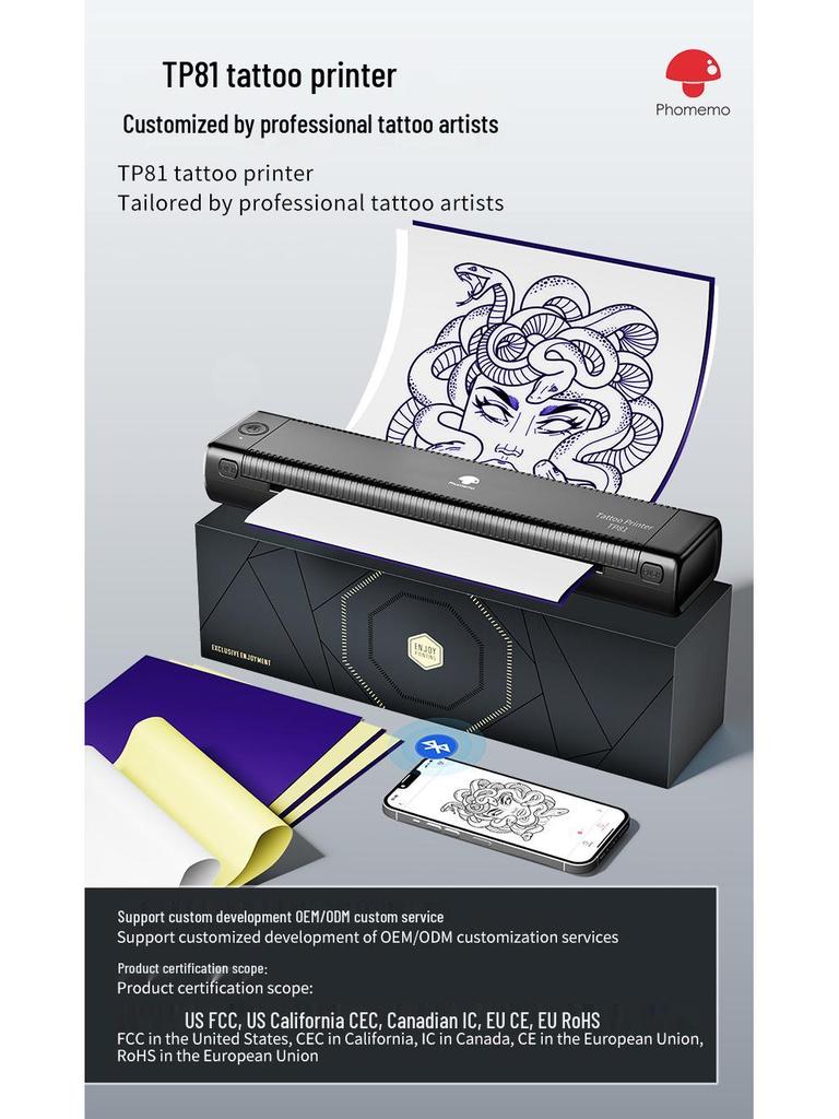 Phomemo TP81 Inkless Tattoo Printer & Line Art Transfer Machine