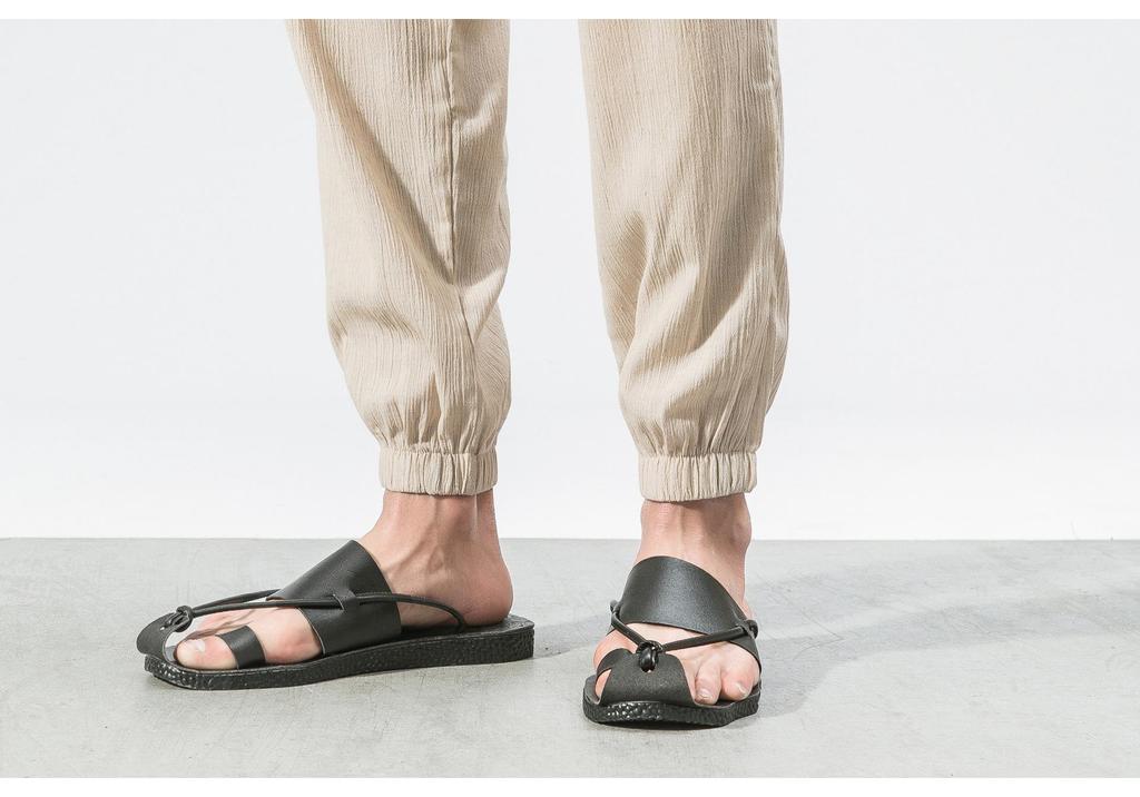 2024 Plus Size Men's Cotton Linen Harem Jogger Pants - Chinese & Japanese Style Lantern Design