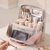 Beilin Stehende Schminktasche Reise Tragbar Große Kapazität Unterteilte Aufbewahrungstasche Make-up-Pinsel Kosmetiktasche Tragbare Aufbewahrung