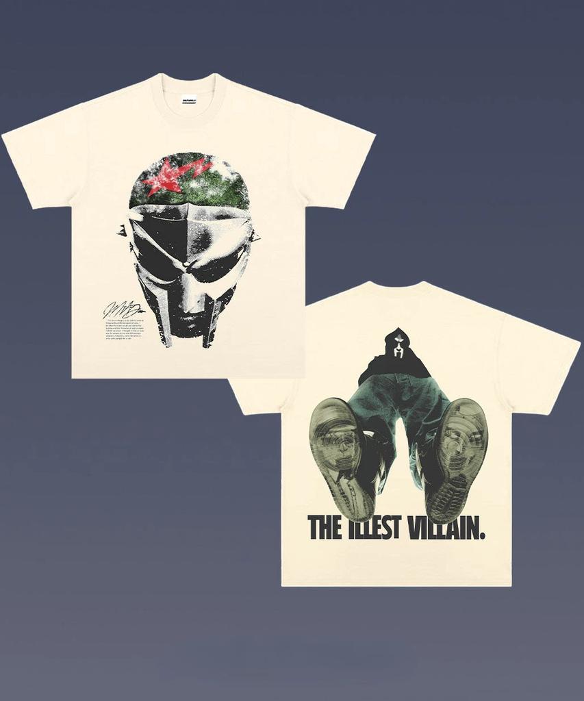 Y2K Streetwear Hip-hop Gothic Cartoon Print Oversized T-shirt Men's Round Neck Cotton Men's and Women's Short-sleeved Clothes