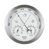 Analog Weather Station 3 In 1 Stainless Steel 132 Mm - Barometer, Thermometer, Hygrometer, Silver