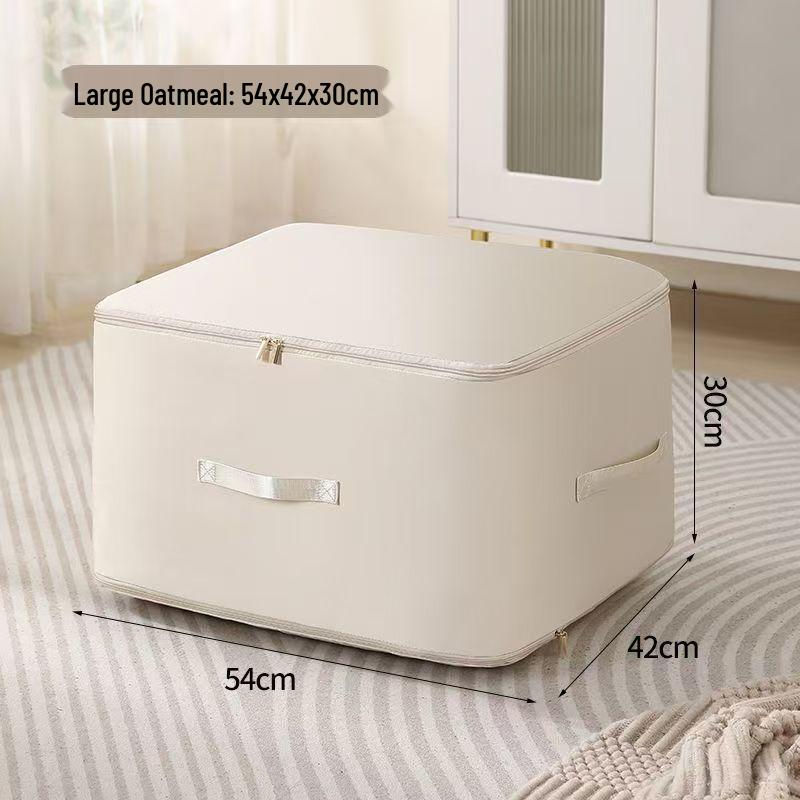 Solid Color Dustproof Storage Bag for Clothes and Quilts - Convenient for Moving and Household Packing