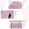 Guooryvner Long Sleeve Pajamas Set for Fall and Fluffy and Cute Thick Pajamas with Front High Loose Wide Plus Sizes Warm and Comfortable for Cold