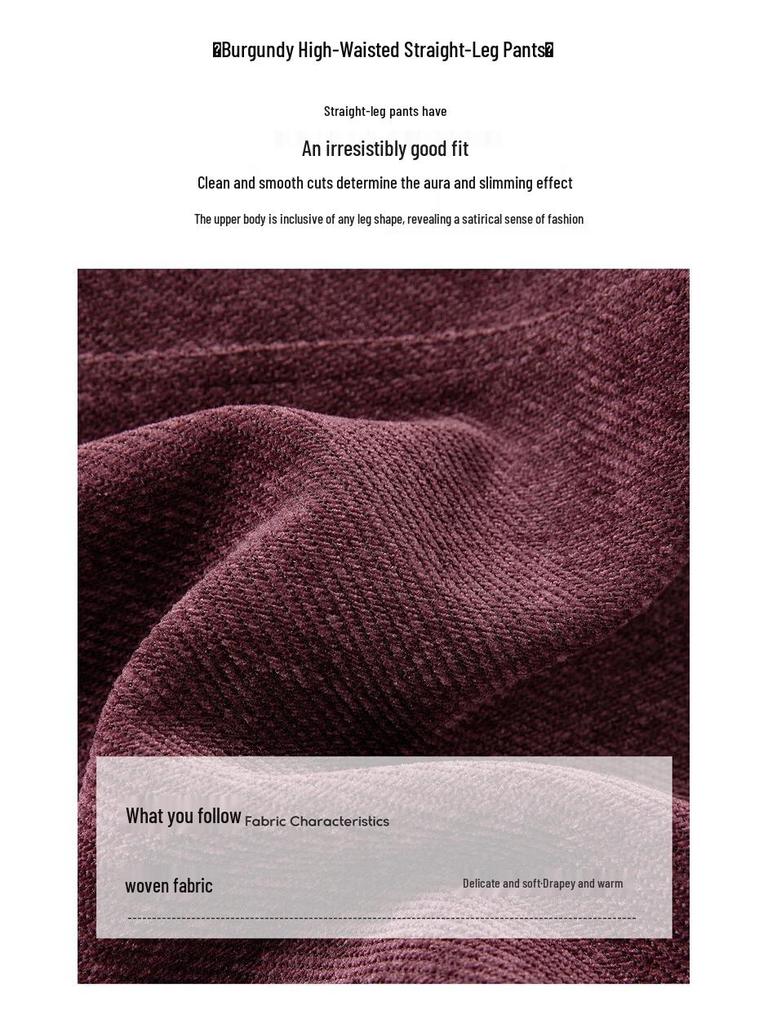 Shechi Women's High-Waisted Straight-Leg Casual Pants