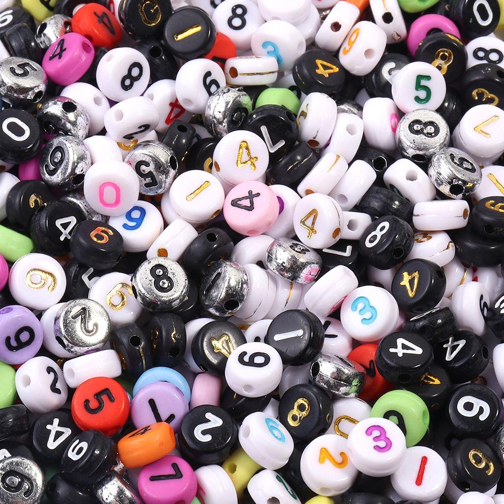 100 Stück Acryl Buchstabenperlen Gemischt Flach Rund Alphabet Spacer Perlen Für Schmuckherstellung DIY Handgemachtes Armband Halskette Zubehör