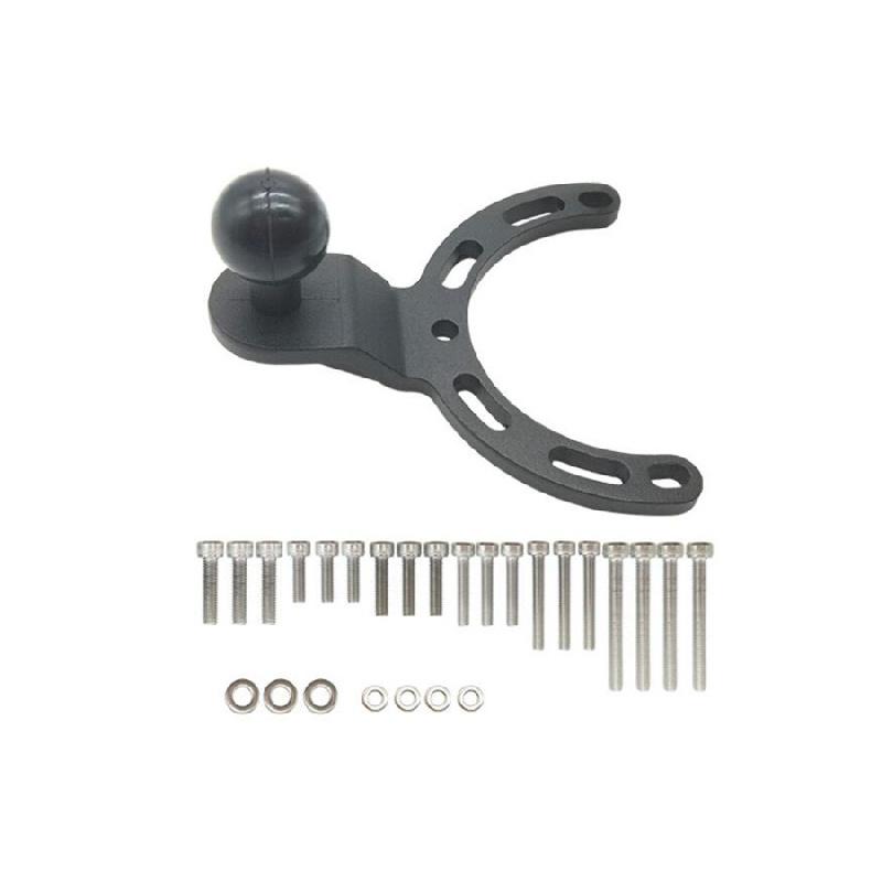 1X Adjustable Black Motorcycle Tank Cap Phone Mount Bracket Holder W/Accessories