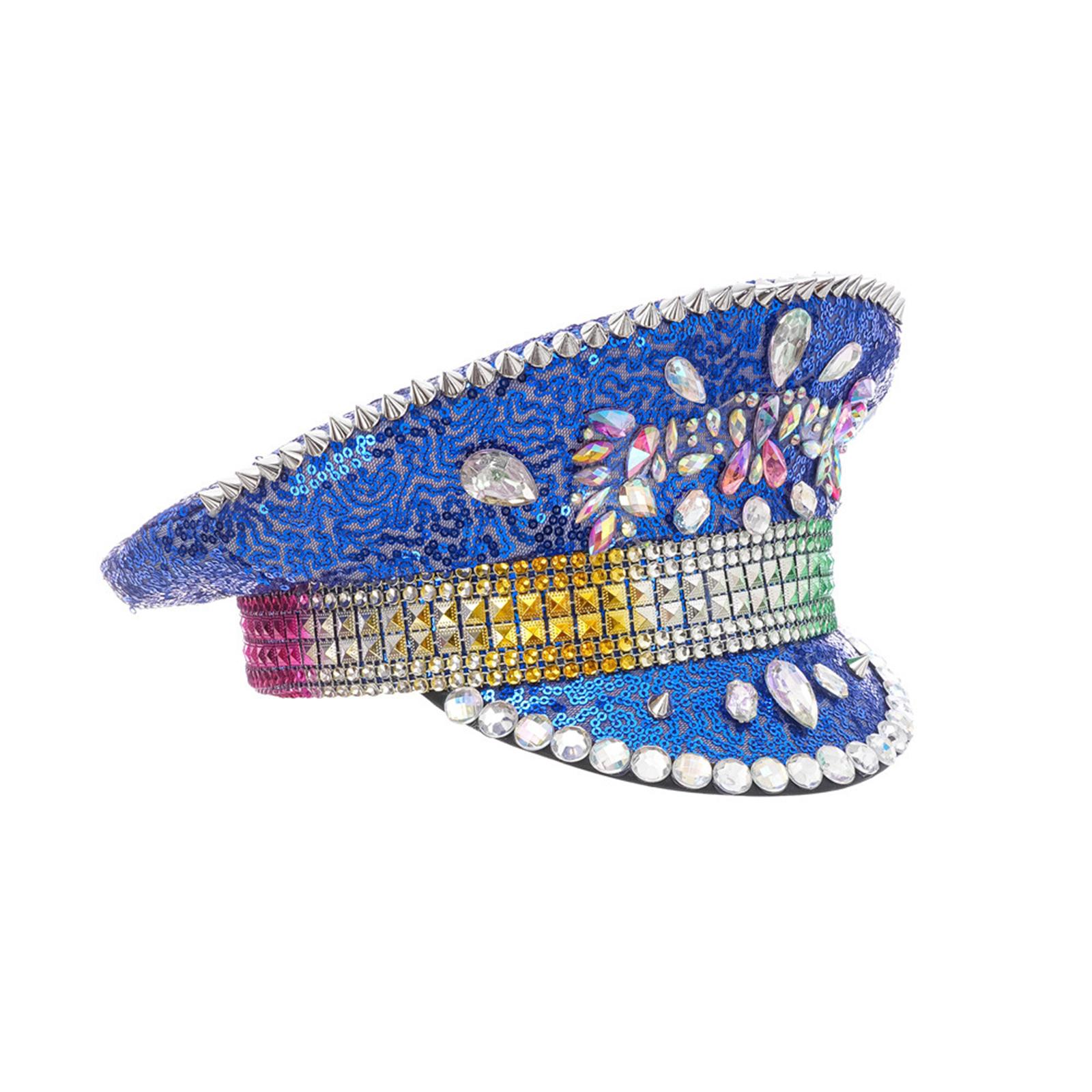 

Блестки Стразы Праздничная шляпа Разноцветная шляпа с блестками Декоративная шляпа Фестивальная шляпа для Дней рождения и торжеств A