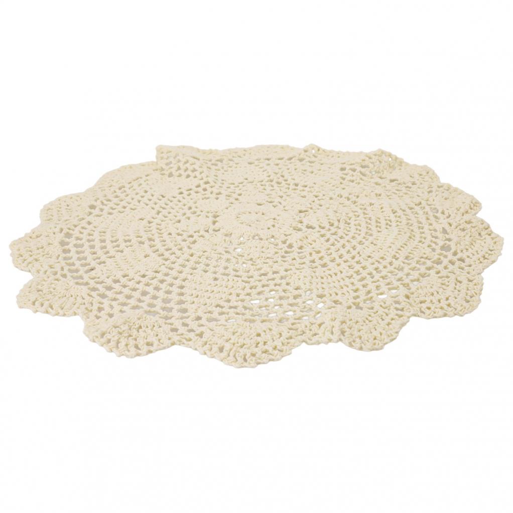 Hjem Dukkebrikke Bordduk Matte Bomull Heklet Dukkebrikke Matter