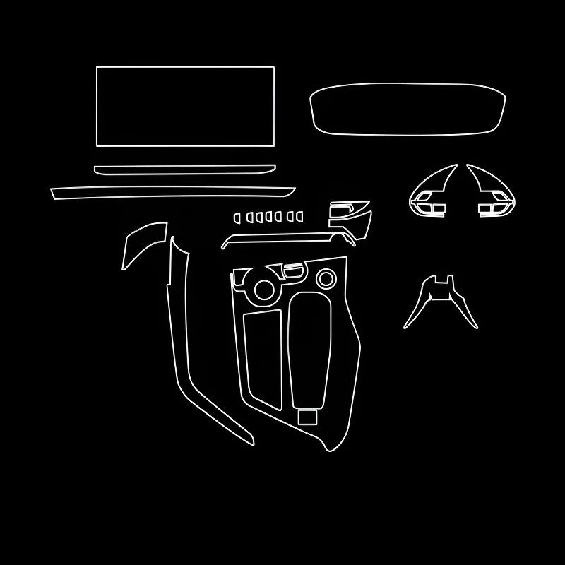For Peugeot 5008 -2024 Car Interior Dashboard Multimedia Navigation Transparent Anti-Scratch Protection Film Modification