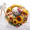 1pc Hello Kitty Sunflower Butterfly Automatic Opening/Closing Umbrella - Portable Folding Design, 8-Rib Iron Frame Outdoor Umbrella, Ideal Gift for Fa