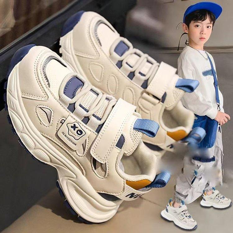 

Boys Shoes Summer New Children s Mesh Breathable Sports Shoes for Big Kids Girls Fashion Casual Dad Shoes 32-37One Hand6Double