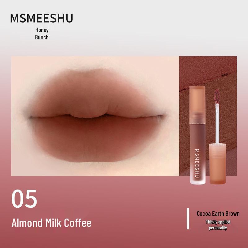 Honey Beam Soft Matte Lip Mousse - Milk Coffee Nude, Long-lasting, Non-Stick, Student-Friendly