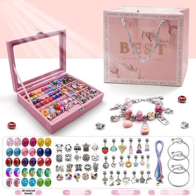 66-Piece Colorful Jewelry Box Set: DIY Handmade Bracelet Kit for Girls