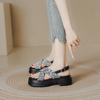 National style sandals women's platform new Chinese style summer new retro round head thick heel ethnic style outer wear beach sandals women