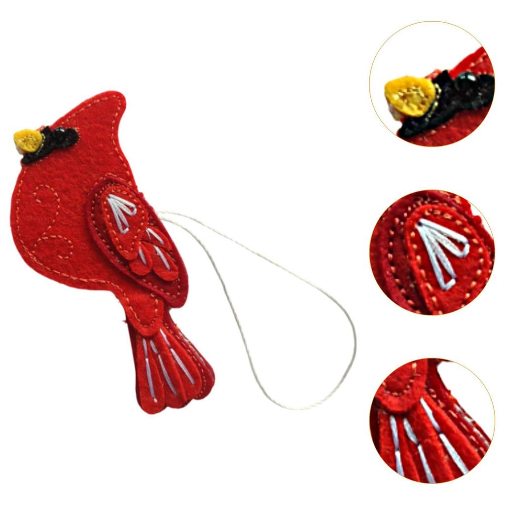 Felt Bird Ornament Hanging Pendant Cute Festival Decoration Hanging Decor for New Year Anniversary Holiday Party Supply Home