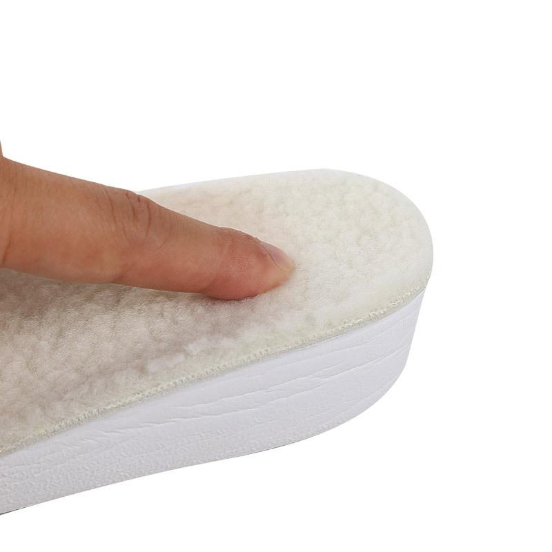 Winter Warm Breathable Sweat Absorption PU Physical Inner Height Increase Insole Imitation Wool Insole Men's and Women's Sports Full Pad