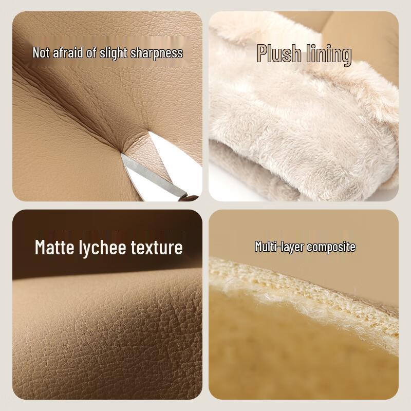 JIUMU Women's Winter Warm Leather Gloves