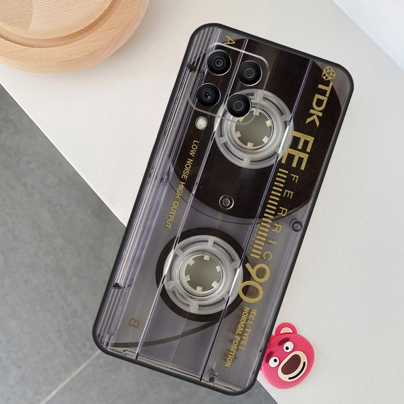 Vintage Cassette Tape Retro Style Case For Samsung Galaxy M53 M33 M13 M15 M35 M55 M32 M16 M36 M56 M54 M20 M52 M34 M14 M11 M31