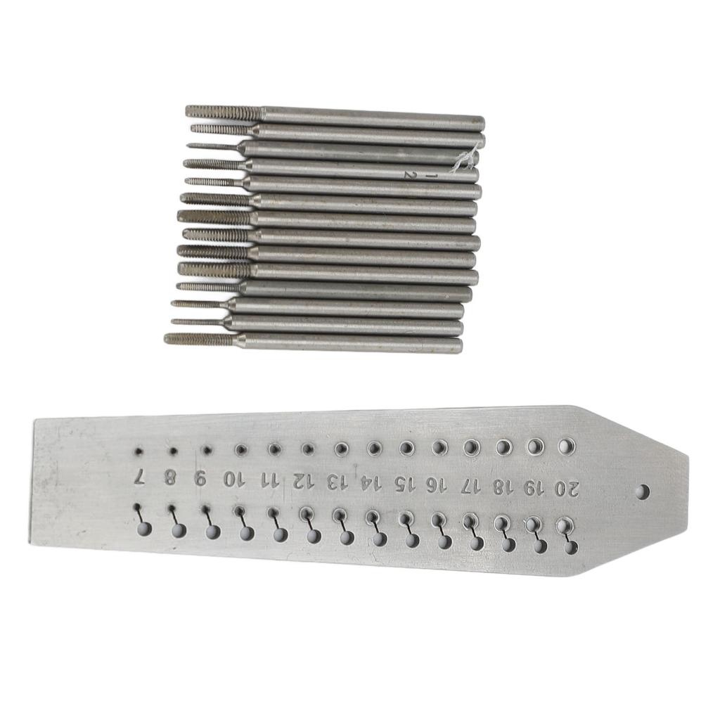 Jewellers Watchmakers Tap and Die 28 Hole 14 Different Sizes Stainless Steel Watch Mini Micro Repair Tool