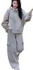 YUANYUAN CREAM Sweatsuit and Relaxed Perfect for Outdoor Everyday and Size Women's Pantsuit, 2-Piece Set, Fit, Elegant, Casual, Excursions,