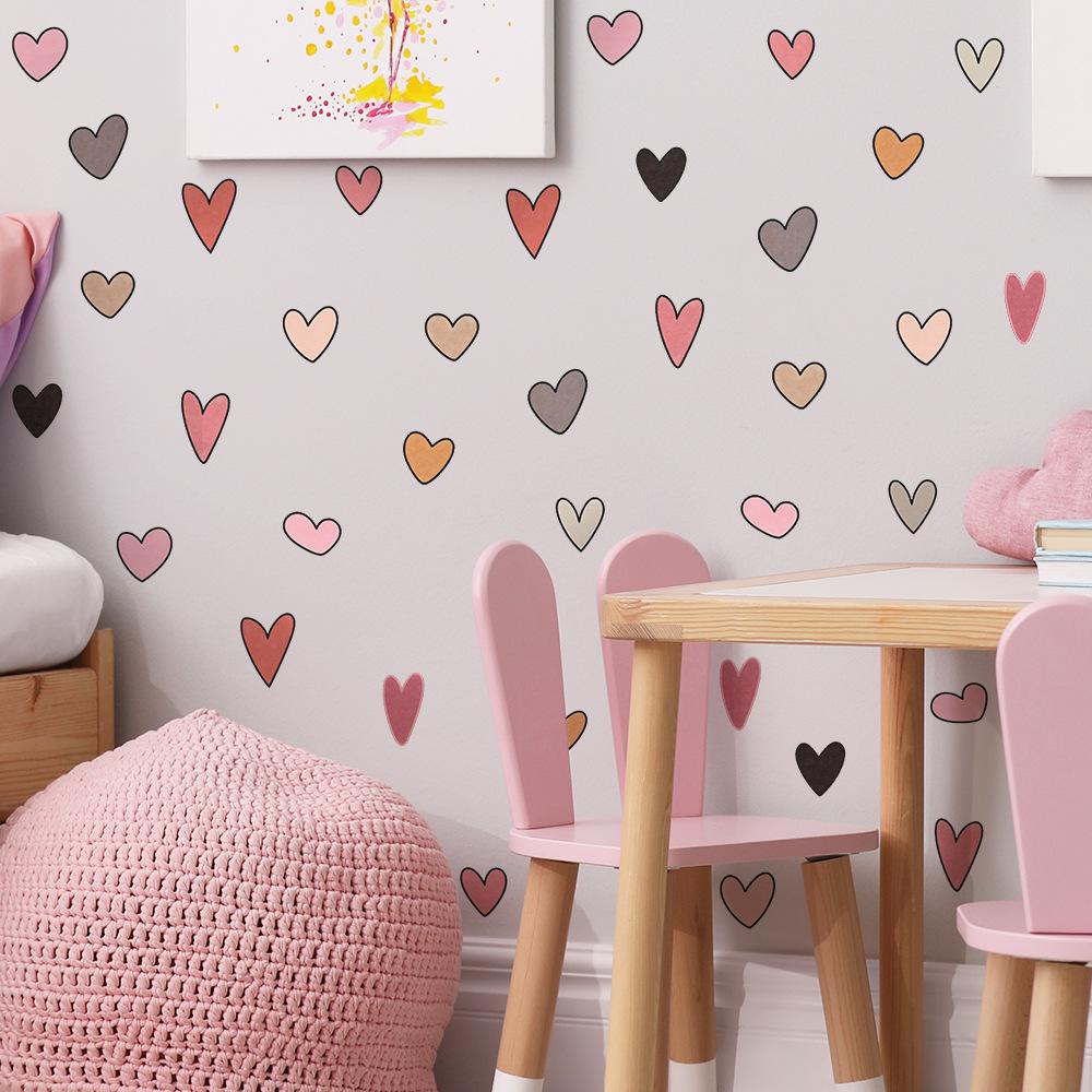 Inimă Pictată Combinată Dormitor Cameră Copii Decorațiune și Înfrumusețare Acasă Autocolante de Perete
