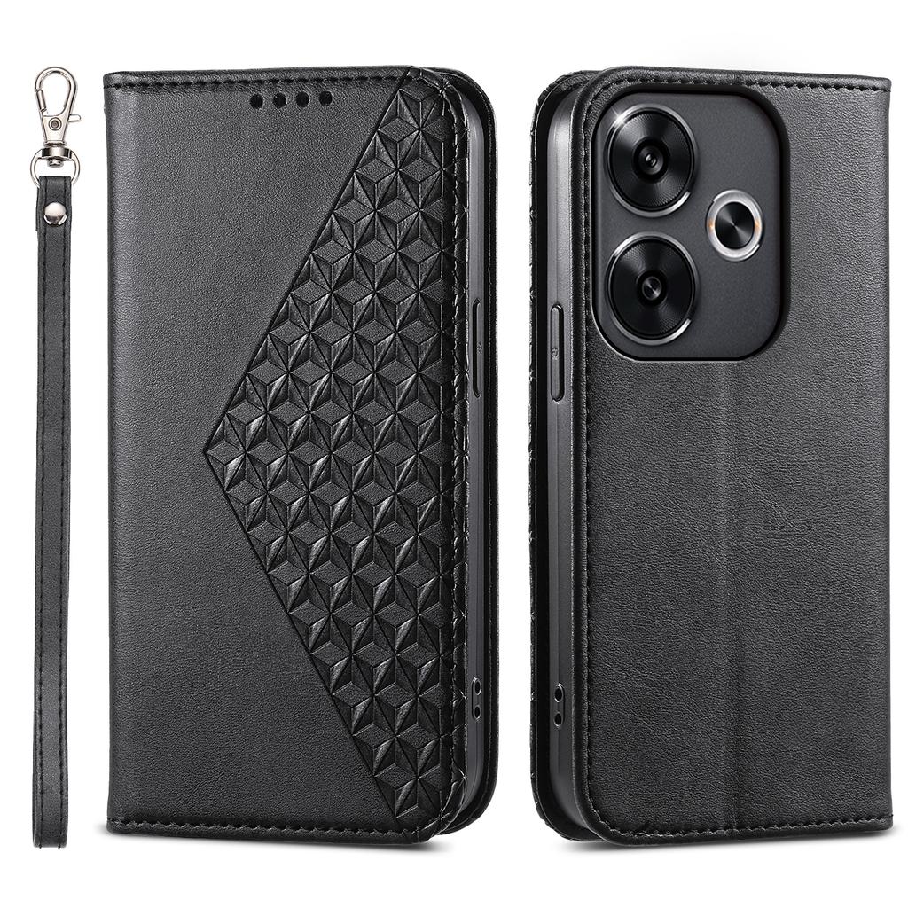 For Xiaomi Redmi Turbo 3 5G/Poco F6 5G Case Imprint Calf Texture Leather Wallet Phone Cover
