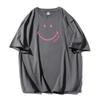 Shellsuning Smiley Gesicht Bedruckte T-shirts 2023 Sommer Neue Übergroßen Casual Oansatz Kurzarm Baumwolle Tees Weibliche Mode Alle-spiel harajuku Grundlegende Tops