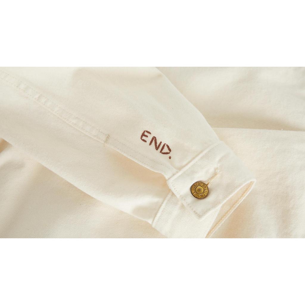 Levis Levis X End. Collaboration FW24 Front Utility Pocket Gold Button Closure Jacket Unisex Jacket White A95100000