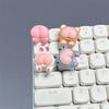 ESC ABS Keycaps Rose Cochon Lapin Chats Ours Fesses Clés d'Animaux 3D pour Passionnés de Claviers Mécaniques
